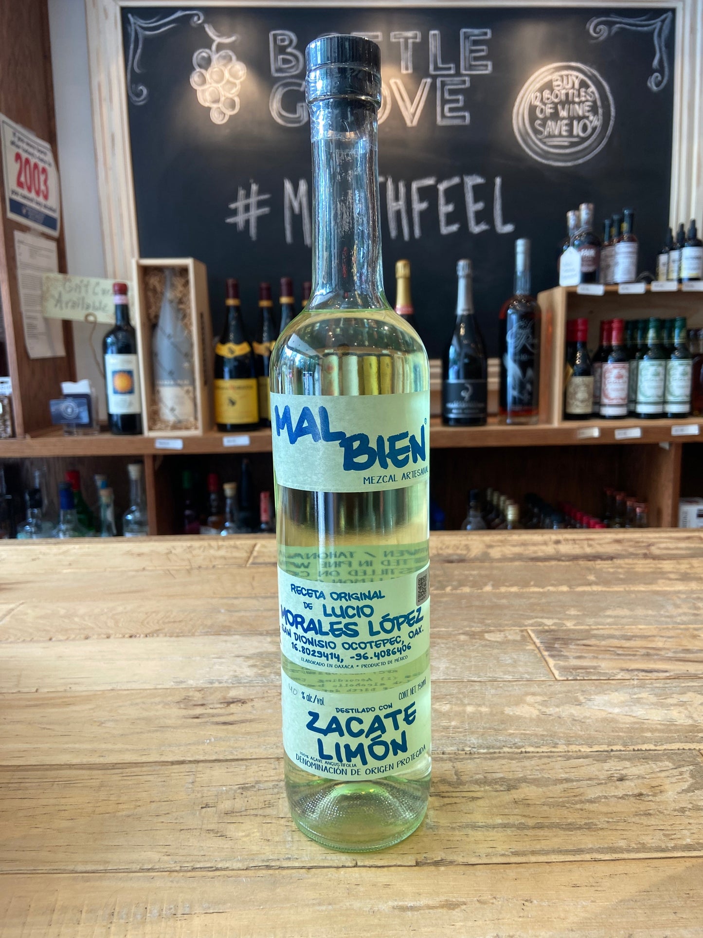 Mezcal Mal Bien Zacate Limon Angustifolia Mezcal Artesanal